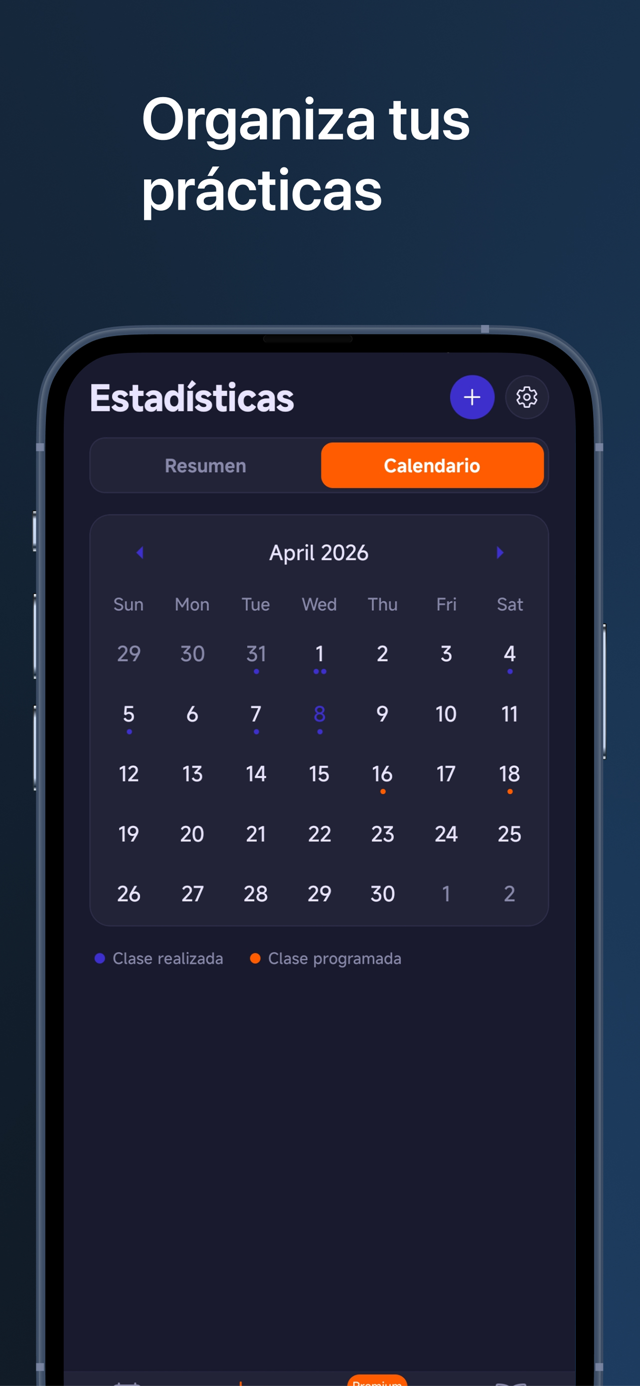 Calendario de clases de conducir
